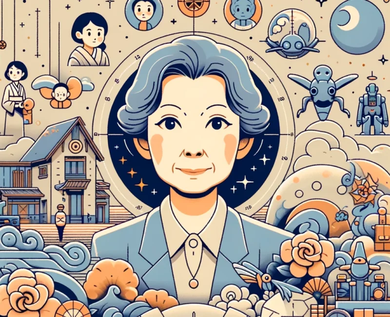 DALL·E 2024 02 20 14.14.32 Create A Respectful And Honoring Thumbnail Illustration For The News Kazuko Nakamura One Of Japans First Female Animators Passes Away. The Design 800x650.webp